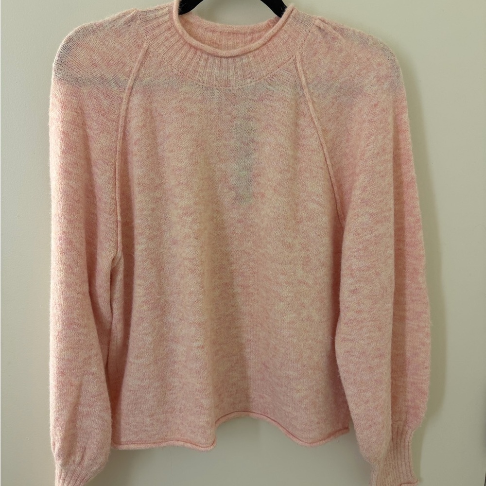 Central Park West Pale Pink Crewneck Sweater